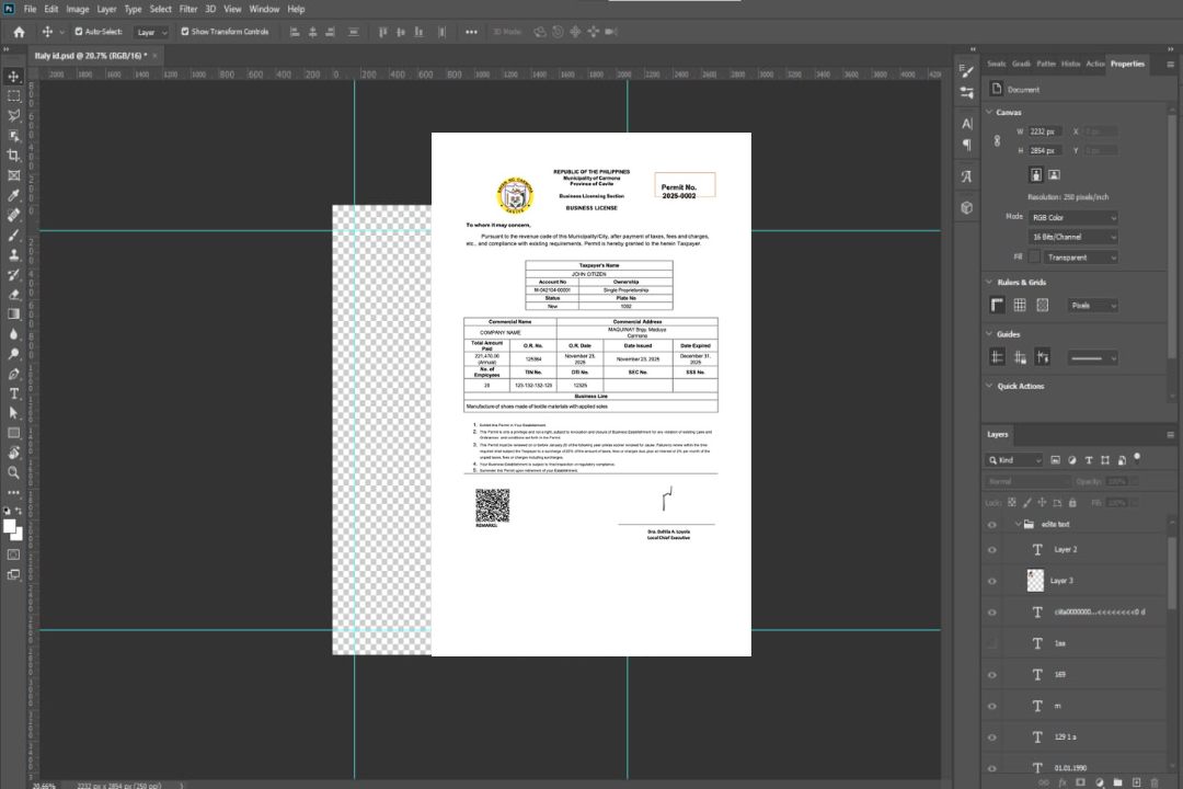 Modèle Word et PDF de licence commerciale aux Philippines template
